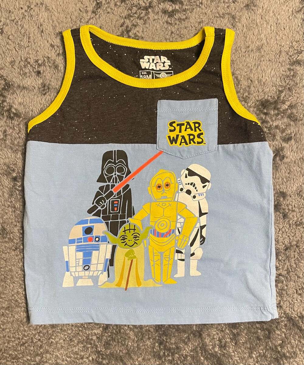 Mad Engine Star Wars Toddler Character Pocket Tank Top 18M